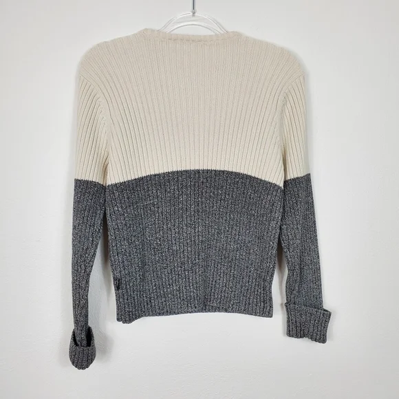 LIZ CLAIBORNE LIZWEAR JEANS COTTON RIBBED SWEATER - Picture 2 of 5